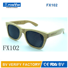 Fx102 Good Quality Wooden Sunglasses with Pinhole Lens